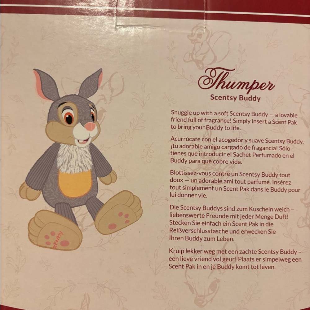 Scentsy Thumper Plush Buddy - Gray and Cream